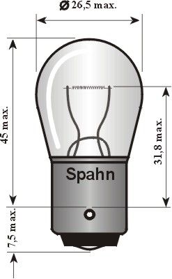 SPAHN GLÜHLAMPEN lemputė, dieną naudojamas žibintas 2010
